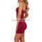 beaded one shoulder celebrity boutique dress women cotton sexy club dress