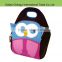 Cute animal shaped funny children insulated neoprene lunch bag