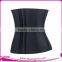 Plus size black steel boning underbust latex corset waist training factory price