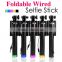 Mobile accessories new products foldable seflie stick monopod cable selfie stick tripod