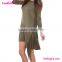 Fringe tassels chiffon long seeve elbise dress
