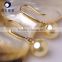 bridal jewelry akoya white pearl drop earrings 8-9mm with 18k gold accessory