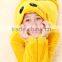 M/L promotional customized plush duck animated cartoon jumpsuits/one-pieces/teddies/bodysuit