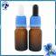 China supplier wholesale empty amber glass bottle 30ml