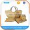 High quality straw 2016 design beach bag with zipper