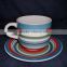 12pcs. colorful handpainted cup and saucers