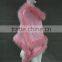 Pink Cachmere Cape With Detachable Raccoon Fur Collar /Ladies Fur Shawl With Many Color For Choose