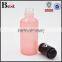 Hot Sale Chinese Pink Purple Color Coated Skin Care Glass Serum Bottle With Dropper and Pump for Cosmetic