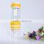 500ml double wall lemon borosilicate drinking glass bottle with portable lid