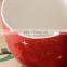 creative christmas new style bright red carving leaves and snowflake wedding gift ceramic coffe mug
