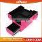 Fashion Design Pink Women Makeup Case PVC