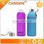Cheap price elegant design frosted different color glass infuser bottle