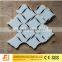 White carrara flower pattern marble mosaic tile