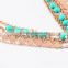 Fashion gold/silver anklets beaded foot jewelry anklets