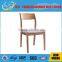 Modern ash solid wood dinning chair with curbed back and fabric covering