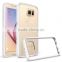 Premium Ultra Thin Clear Flexible Soft TPU Bumper+Acrylic Back Cover Mobile Phone Case for Samsung Galaxy S7 S7edge