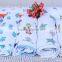 100% Cotton Printed Blue Design Baby Muslin Swaddles