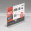 Eco-friendly a4 acrylic sign holder display