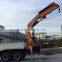 hand operated lifting equipment on truck, Model No.: SQ700ZB4, 35ton truck crane with foldable booms.