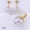 China famous wholesale white fake pearl graceful jewelry set for women
