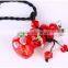 Rondelle Perfume Bottle Lampworked Glass Pendant Necklace perfume bottle necklace