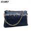 fashion women leather beach bag chain sling shoulder bag