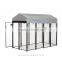 Pawhut 50" x 46" x 58"- 72" Steel Frame Outdoor Covered Dog Box Kennel