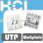 Taiwan Manufacturer RJ45 Keystone 3-Port Wallplate with Label and Shutter