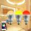 Wholesale multi-color changed phone wifi led bulb lights e27