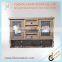 Multi function Wall shelf with metal cutting door and hooks and photo frames