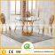 TH410 Rose Gold Stainless Steel Tempered Glass Round Breakfast Table