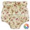 High ruffle waist knot bow shorts for kids girls floral cotton summer toddler baby girls shorts