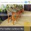 imitation wood finish Khaki poly cord garden chair