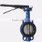 Blue Epoxy Coated Cast Iron Wafer Type Butterfly Valve
