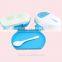 700ML Three Divides Plastic Packing Lunch Box with lock