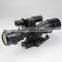 Compact 2.5-10X40 rifle scope red green Mil-Dot Reticle with side attached green laser sight scope with quick release mount