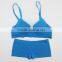 Seamless Women Sport bra set without steel ring Ladies underwears and panties girls bra and boyshort