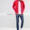 Custom Long Sleeve Funnel Neck Zip Placket Without Hood Red Men's 100% Polyester Casual Regular Fitted Sweatshirt