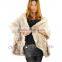 CX-B-M-15 Ladies Latest kintted Real Mink Fur Woman Fashion Black Fur Shawl