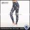 Navy Snowflake Print Leggings Polyester Spandex Outwear Sublimation Print Skinny Gym Jogger Customized Long Pants