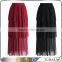 2016 latest fashion women pleated mesh long fancy skirts