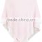 Pure Cashmere Knitted Girls Poncho Sweater with Silk Fringe