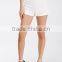 wholesale high quality cheap high-waisted wihte cotton short for women