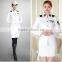 Juqian Long Sleeve winter women Pilot uniform Custom ,Women Airline Uniform skirt suit,White Suits Design Pilot Unform for women