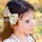 sequin material bow design girls hair clips, sequin hair clips
