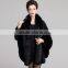 Sunshine soul cape in fleece fabric with faux fur collar women's winter coat