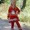 charming kids santa claus applique ruffle christmas cotton girls sets