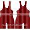 Striped sublimation blank wrestling singlets 5xl