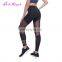 OEM Service Net Yarn Stitching Spandex Tights Yoga Pants Mature Women Legging