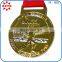 Imitation enamel gold plated metal plaques hanging medal